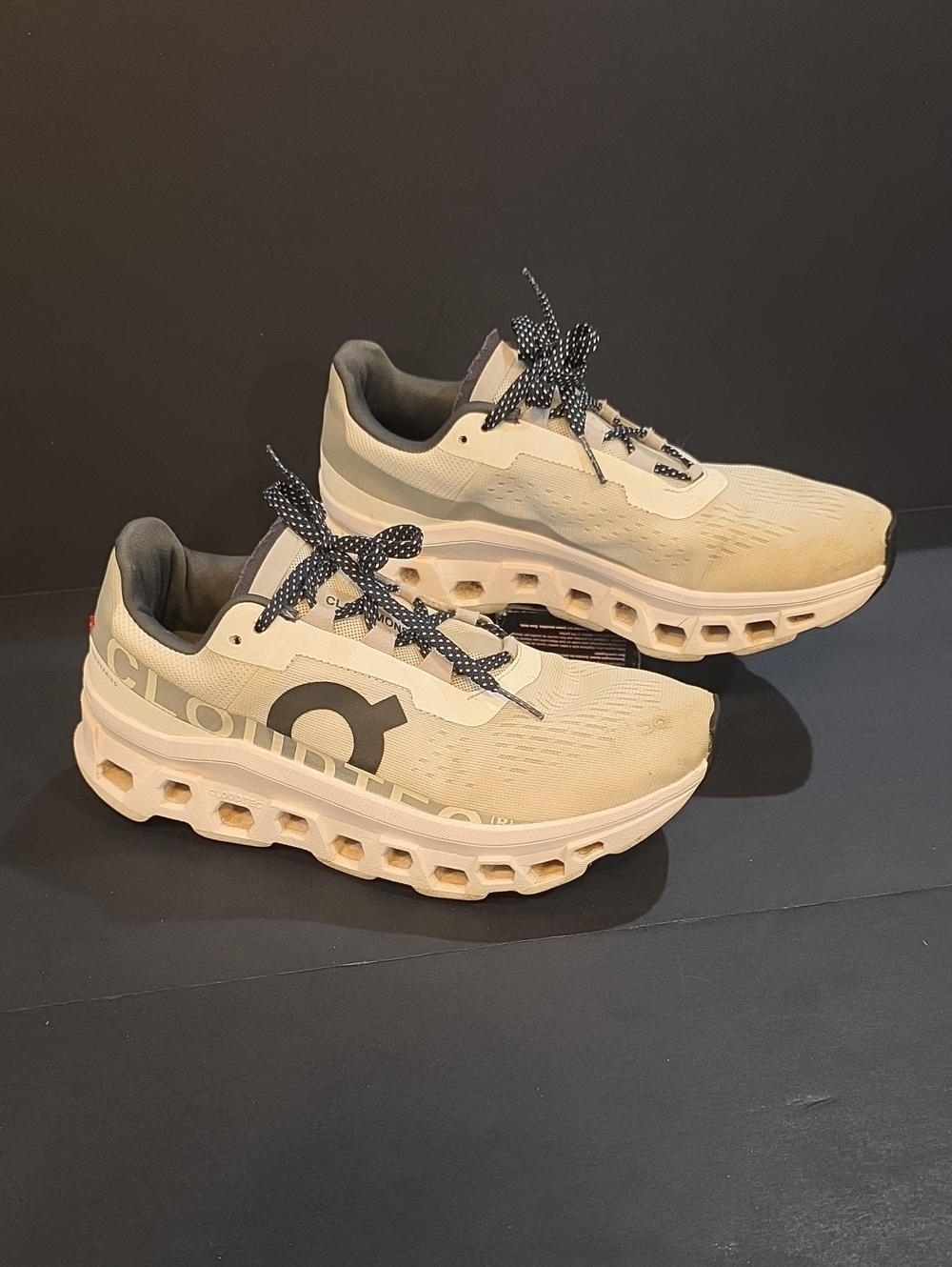 On Running CloudMonster Women's Cream Athletic Running Shoes Size 8.5